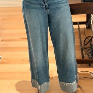 rag & bone Blue Wide Leg Jeans